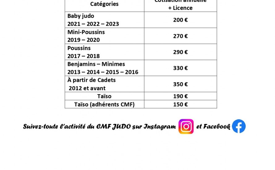 Rentrée saison 2026 - 2027